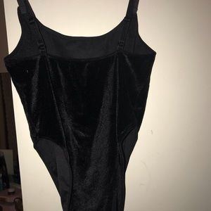 Black spaghetti strapped bodysuit